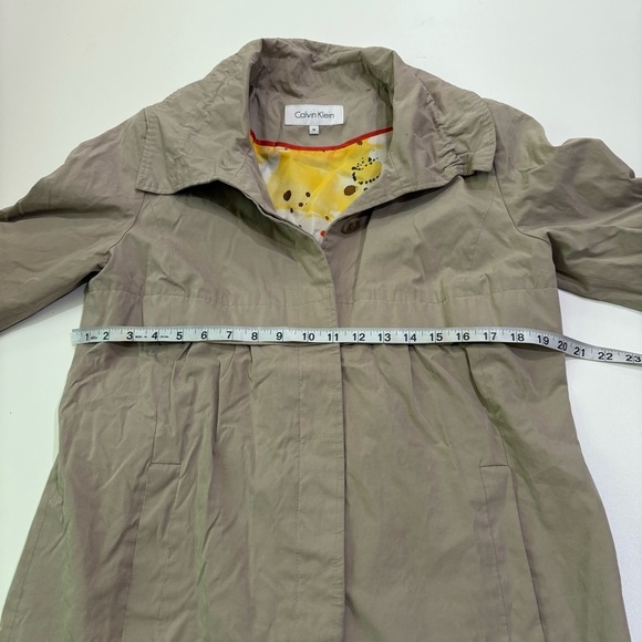 Calvin Klein Tan Trench Coat Relaxed Fit - Picture 3 of 14